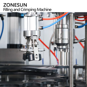 เครื่องบรรจุและปิดฝาอัตโนมัติแบบโมโนบล็อก ZONESUN ZS-QW1600D สำหรับกระป๋องสเปรย์บรรจุของเหลวและแก๊ส พร้อมตัวป้อนฝา - Product Image 5
