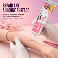 Adhésif de réparation pour poupées en silicone Zhanlida 85g, couleur chair, imperméable, flexible, non durcissant, pour tous types de produits en silicone