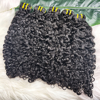 Lots de Cheveux Humains Bouclés Indiens Bruts, Extensions de Cheveux Bouclés Birmans Naturels et Volumineux, Non Traités, Vierge, Cuticules Alignées, Vente en Gros