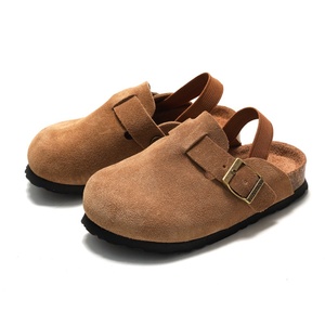 Unisex autunno inverno <span class=keywords><strong>sandali</strong></span> per bambini in sughero vera pelle <span class=keywords><strong>da</strong></span> esterno pantofole <span class=keywords><strong>da</strong></span> <span class=keywords><strong>spiaggia</strong></span> berretto a punta piatta ragazza in pelle Nubuck Slip-On - Product Image 2