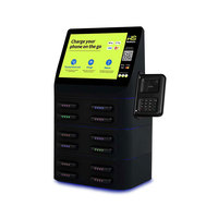 Station de recharge rapide portable pour téléphone mobile, batterie Li-polymère, 8 emplacements, sortie 60W, borne de location de batterie partagée