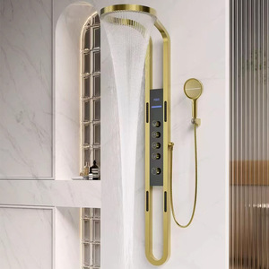 <span class=keywords><strong>Douche</strong></span> moderne <span class=keywords><strong>de</strong></span> luxe en acier inoxydable 304, thermostatique, pluie LED, température numérique, multifonctionnelle, écran <span class=keywords><strong>de</strong></span> <span class=keywords><strong>douche</strong></span>, ensemble <span class=keywords><strong>de</strong></span> <span class=keywords><strong>douche</strong></span>, pluie douce - Product Image 4