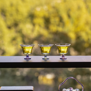 Octagonal Stemmed Glass <b>Teacup</b> Transparent For Green Tea Personal Tasting Cup For Women - Product Image 3
