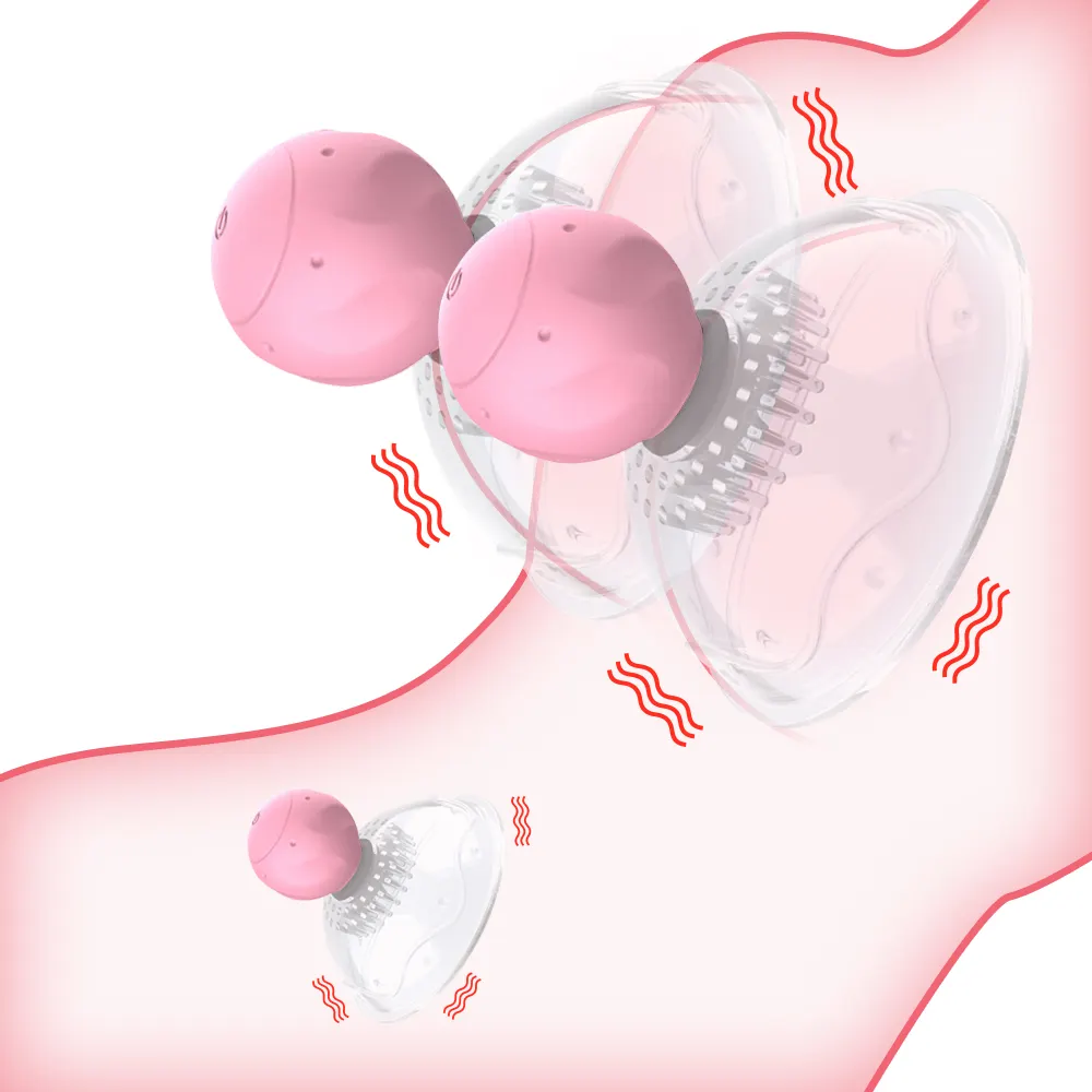 Ventose per capezzoli pompa per stimolazione del seno rotante reggiseno massaggiatore ventosa Famale masturbatore vibratore giocattoli del sesso per le donne