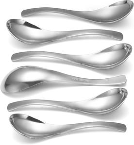 Factory Custom logo Thick Heavy Weight Soup High Grade 18/8 Stainless Steel Soup <b>Serving</b> <b>Spoons</b> - Product Image 1