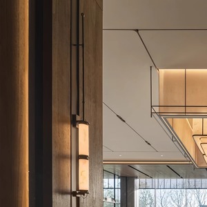 Minimalist Wall Lamp Led <b>Light</b> Strip E27 Bulb Base Switch Control For Living Room Hotel <b>Corridor</b> Villa Club Banquet Hall - Product Image 4