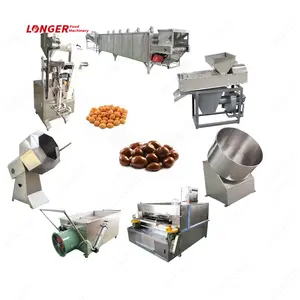 Suppliers Japanese Groundnut Almond Cashew Nut Roasting Honey Roasted Peanuts Making Machine