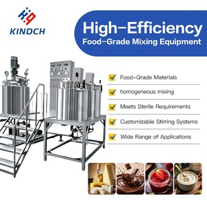 Mesin Pembuat Krim Wajah, Gel Rambut, Sampo, Salep, Homogenizer Vakum Otomatis Bersertifikasi ISO9001, Tangki Pencampur Sabun - Product Image 2