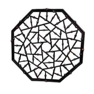 Traditional Chinese Bamboo Wall Ornament Octagonal Openwork Design Handmade Home Decoration - Product Image 5