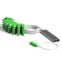 Répartiteur de microfibre optique PLC pour tube en acier 1*81*41*21*16 avec port Mini SC/UPC pour câble de fibre optique