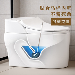 Wall Mounted Long Handle Toilet <b>Brush</b> Durable <b>Round</b> Ergonomic For Bathroom Cleaning - Product Image 4