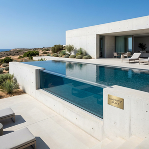 HUASHUAITE Piscina Infinity Senza Fine da 150mm di Spessore, Vasche Idromassaggio Grandi, Piscine in Plastica per Esterni, Pannello Acrilico in Vendita - Product Image 1