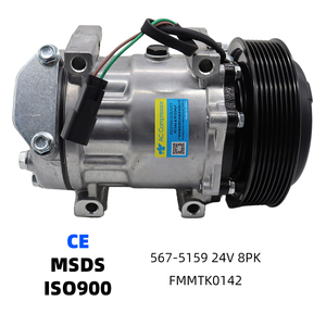 Compresseur de climatisation 567-5159 461-2805 SD7580 7H15, ensemble de compresseur de climatisation pour Caterpillar E336E E336F E340F 345GC 349 - Product Image 1