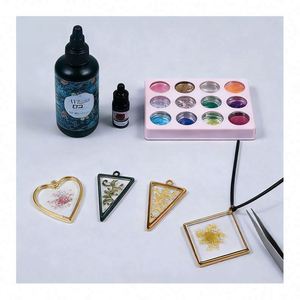 Kit de Bijoux en Résine DIY Fait Main avec Lampe UV LED Transparente, Moules en Silicone, Paillettes, Fleurs, Pendentifs, Boucles d'Oreilles, Porte-clés - Product Image 3