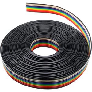 Câble ruban IDC Piutouyar en cuivre couleur arc-en-ciel, 10 fils, 16 pieds (5 m), pour connecteurs à pas de 2,54 mm - Product Image 3