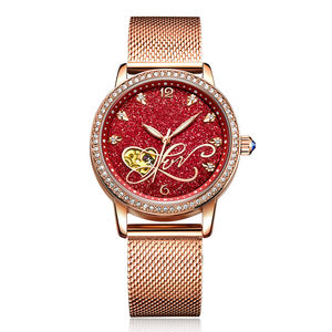 OEM ODM diamant cuir montre femmes mouvement automatique qualité montre pour femme clair de lune dame montres femmes poignet - Product Image 1