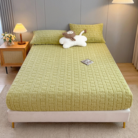Housse de matelas en polaire laiteuse chaude, drap-housse jacquard épaissi, literie anti-boulochage, poches profondes élastiques, polyester pour hôtel et maison