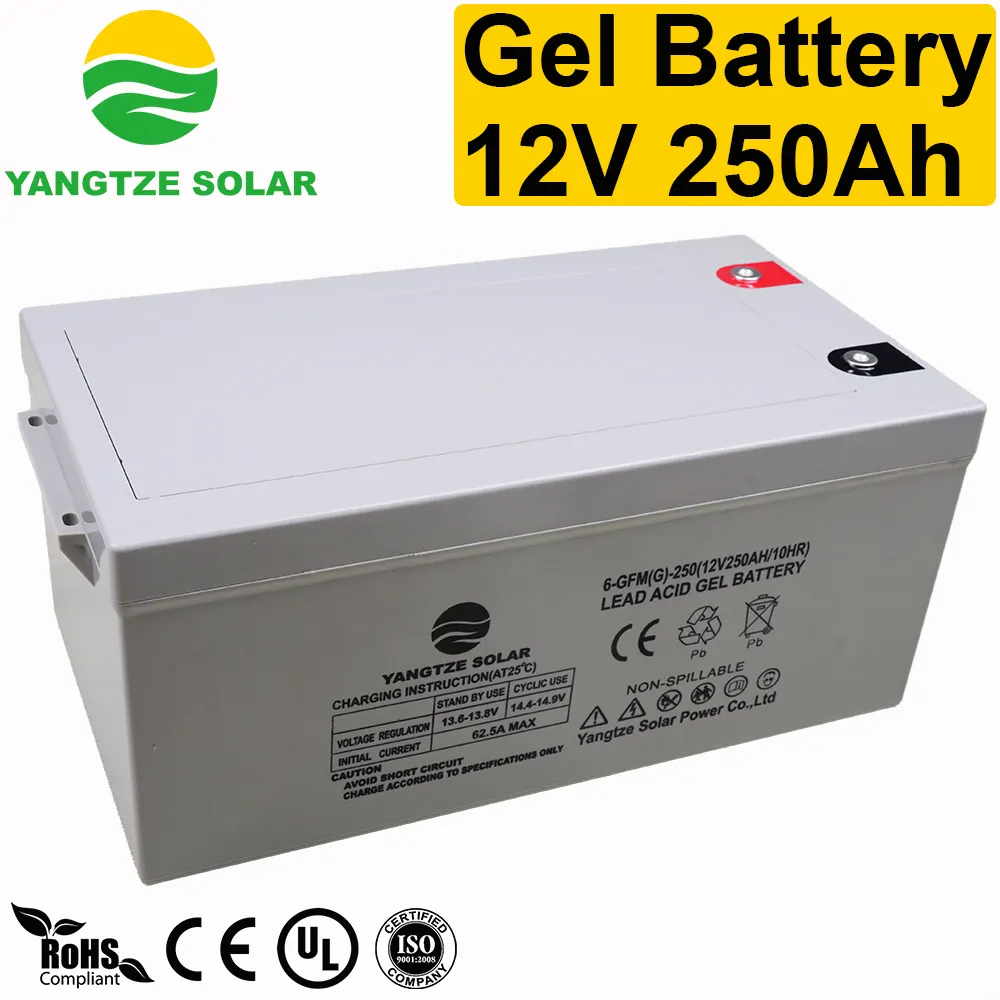 Deep cycle gel solar battery 12v 1000ah with 4*12v 250ah