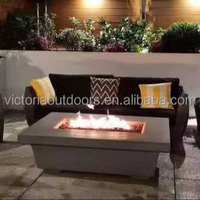 Table de foyer extérieur en béton au gaz propane 18 "H X 60" W