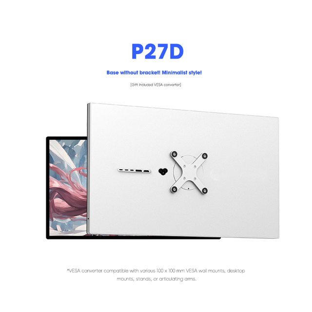Kuycon P27D 27-inch 4K144hz Monitor Computer High-definition IPS Mirror Screen Monitor Without Stand