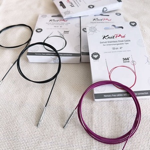 Cables Giratorios <span class=keywords><strong>de</strong></span> Acero Inoxidable <span class=keywords><strong>KnitPro</strong></span> Smooth <span class=keywords><strong>de</strong></span> 40/50/60/80/100/120/150 cm para <span class=keywords><strong>Agujas</strong></span> <span class=keywords><strong>de</strong></span> <span class=keywords><strong>Tejer</strong></span> Circulares Intercambiables - Product Image 2