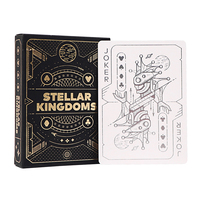 Impression personnalisée de cartes de poker en différents modèles Cartes à jouer en plastique PVC noir et or étanche pour poker