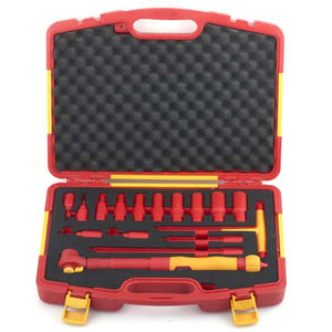 S685-16 SFREYA VDE 1000V boîtier d'outils d'isolation isolé <span class=keywords><strong>double</strong></span> couleur 16 pièces 1/2 jeu de clés dynamométriques à douille - Product Image 5
