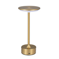 Lampe de table LED rechargeable à induction, design soucoupe volante tactile, en métal décoratif moderne, lampe de bureau I-Beam pour hôtels