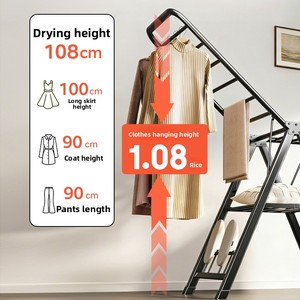 Stendibiancheria Pieghevole Resistente per Interni ed Esterni con Design Salvaspazio e Supporto Regolabile <span class=keywords><strong>a</strong></span> Ala di Gabbiano - Product Image 4