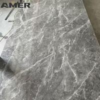 AMER Ardoise de carbone Marbre pour mur Pvc Marbre Feuille Carbone Panneau de charbon de bois de bambou Panneau mural en marbre Pvc