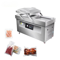 DZ-400 Elektrische Dubbele Kamer Vacuümsealmachine Groef Grote Commerciële Machine voor het Verpakken van Vlees, Fruit, Zeevruchten, Folie en Film