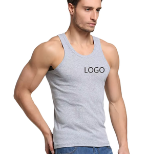 Chaleco Deportivo Personalizado al por Mayor para Hombre, Chaleco de Gimnasio Negro, Chaleco de Algodón Estampado y Bordado al por Mayor, Chaleco Liso para Entrenamiento - Product Image 2