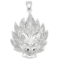Dongguan Jewelry Pendant Factory Venta al por mayor No se decolora No se oxida 18K Chapado en oro Color Diamond Eye Elf Face Pendant