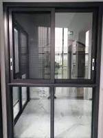 Fenêtre en aluminium à double coupure thermique en verre standard de l'Amérique coupe-vent Windows coulissant pour des maisons