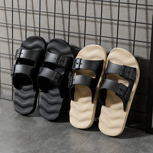 JAPSOM Men's Summer Outdoor Casual <b>Slippers</b> EVA Non-Slip Massage Home Use Size 39-49 Khaki Black Gray - Product Image 2