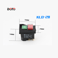 Interrupteur électromagnétique étanche KLD-28 16A 250V IP55, bouton-poussoir autobloquant pour machines à bois