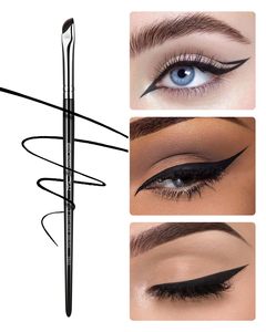 <span class=keywords><strong>Pinceau</strong></span> Eyeliner Gel Angulaire en Forme de Faisceau avec Poils Véganes Ultra Fins et Courbés pour un Maquillage Précis des Yeux, des Sourcils et des Paupières - Product Image 2