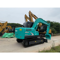 Mini-excavatrice Kobelco SK75-8 d'occasion, d'origine japonaise, 7,5 tonnes, SK75, matériel de construction, excavatrice à vendre