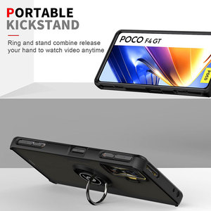 Pour Xiaomi <span class=keywords><strong>Poco</strong></span> F4 Gt coque de téléphone rigide PC couverture arrière support d'anneau de doigt pour Redmi K50 Gaming 6.67 pouces coque antichoc - Product Image 5