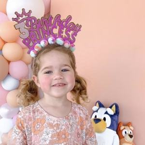 Diadema Brillante de Cumpleaños con Corona de Estrellas, Accesorios para el Cabello de Princesa para Niñas - Product Image 6