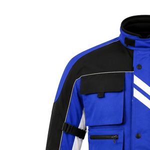 Blouson de moto bleu et noir pour homme, veste de moto, équipement de protection, léger, durable, vêtements de sport de plein air - Product Image 5