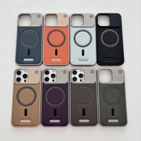 Coques de téléphone personnalisables en métal antichoc, couleur unie, design sportif mince, pour 12 PRO Max et S25/S24 Ultra