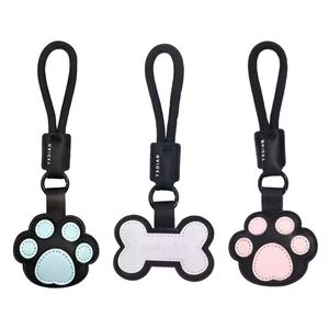 Al por mayor Llavero de piel con diseño de pata de gato de dibujos animados, llavero con forma de hueso para coche, colgante adorable para mochila, regalo - Product Image 6