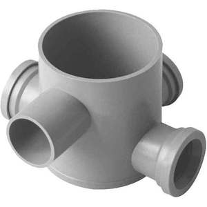 Drenaje de piso de PP Accesorios de 3 vías DM 100-H 170 Ø 40 Salida Polietileno y Material PE 110mm Tamaño Número de modelo Conexión de soldadura de cabeza - Product Image 1