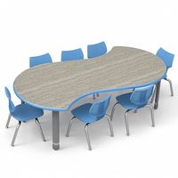 Mesa de Actividades para el Aula con Altura Ajustable, Escritorio Flexible para el Aprendizaje Colaborativo, Muebles Escolares Modernos para K12