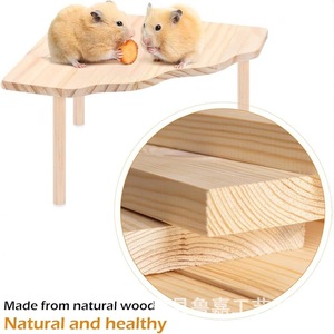 บันไดไม้รูปสามเหลี่ยมสำหรับแฮมสเตอร์ ของเล่นปีนป่ายสำหรับสัตว์เลี้ยง - Product Image 3