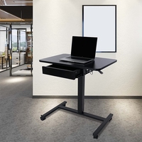 Table d'étude à hauteur réglable Bureau d'ordinateur en bois et métal de conception moderne durable pour bureau à domicile assemblé
