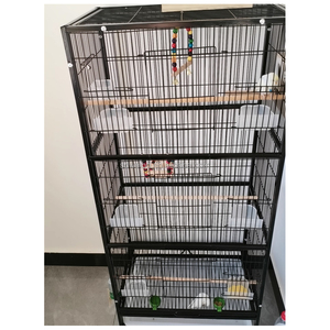 Katı desen kuş kafesi bir iki üç katlı plastik tepsi palet kutusu ile özelleştirilmiş demir inşaat Pet besleme ambalaj - Product Image 5