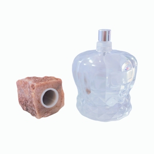 Flacon de parfum en verre premium avec couvercle en aventurine rouge naturelle - Product Image 6