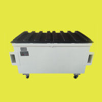 Poubelle en acier Poubelle Poubelle 4 Yard Conteneur à chargement frontal avec couvercles en plastique